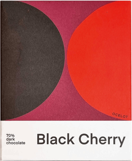Ocelot Craft Chocolate Dunkle Schokolade Black Cherry 70 % Bio - Bild 1
