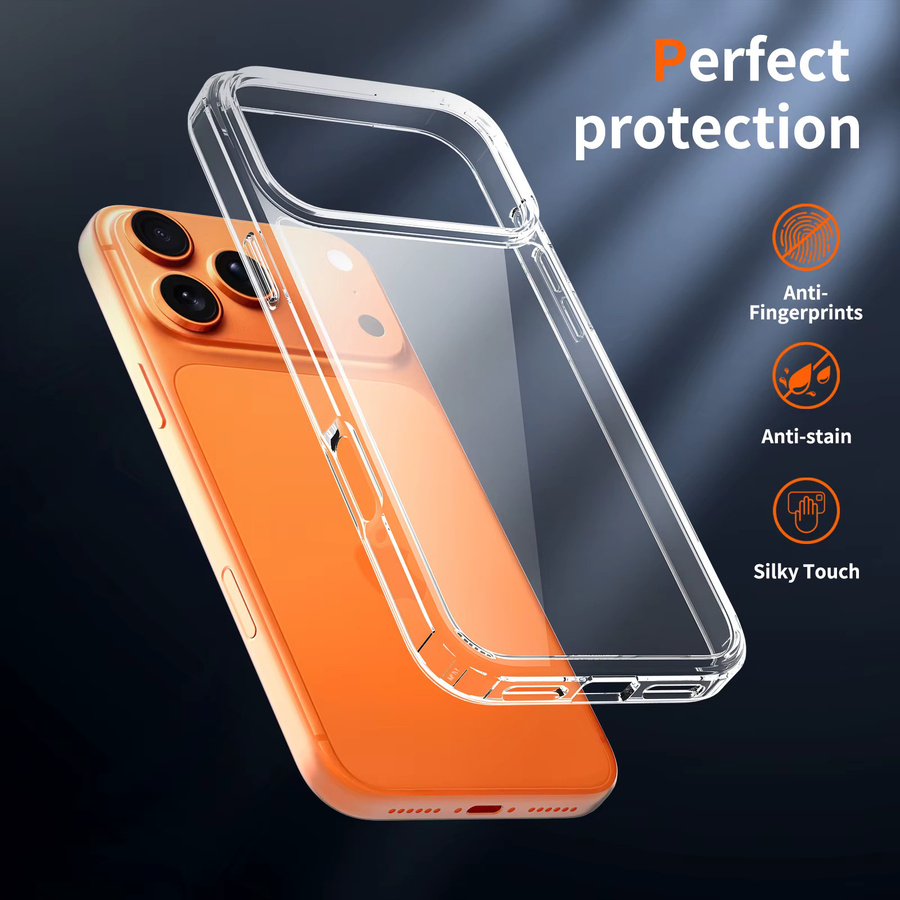 Stoßfeste und anti-vergilbende Klarsichthülle von NYFundas für iPhone 16E in Transparent - Bild 5