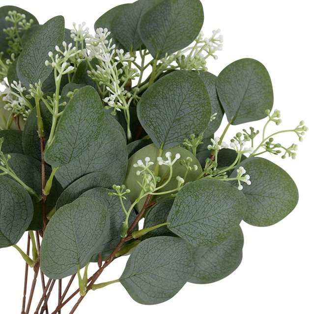 5er Set Künstliche Eukalyptus Zweige von YONGSNOW in Grün für Hochzeits- und Weihnachtsdekoration - Bild 1