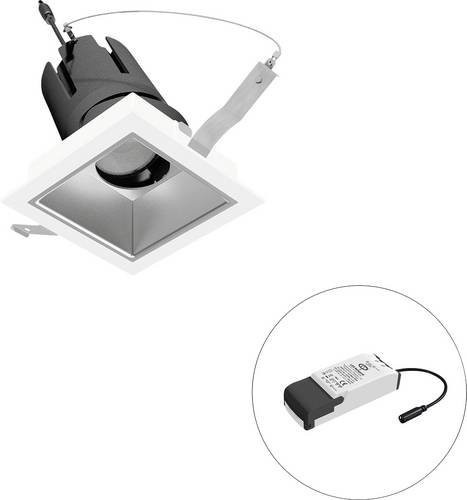 EVN LED-Deckenstrahler F04R14SM1327L38P in Silber, quadratisch und verstellbar - Bild 1
