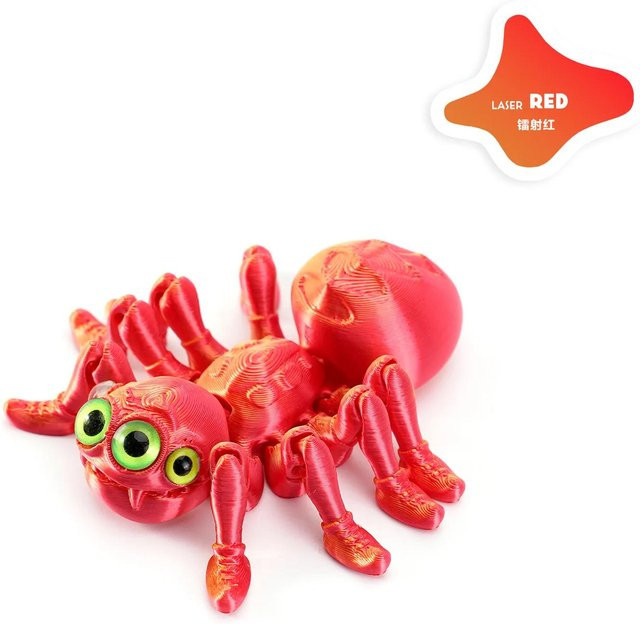 Fashnics Spinnen-Fidget-Spielzeug, bunte Spinnenfigur, rot, 6cm - Bild 1