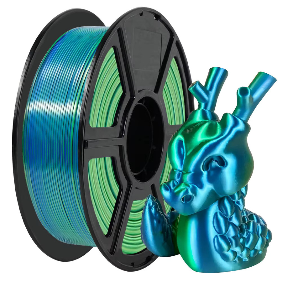 3D Maliang PLA Filament Seide Zweifarbig Blau-Rot und Blau-Grün 1,75 mm 2x 250 g für FDM-Drucker - Bild 4
