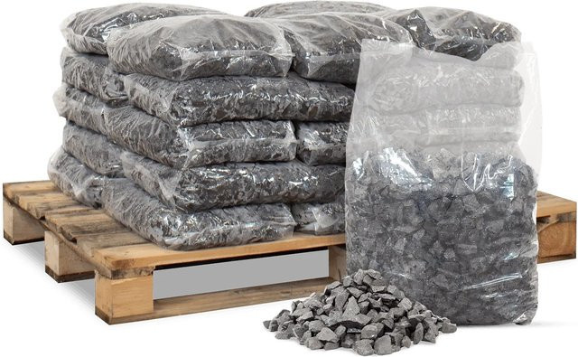 Galamio Basaltsplitt als Dekostein in Anthrazit und Grau, 500 kg Palette - Bild 1