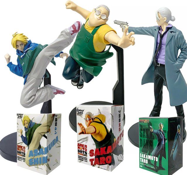 Bandai Sakamoto Days Anime Figur Taro Sakamoto und Shin Asakura PVC Modell Multicolor, Höhe: 21 cm - Bild 1