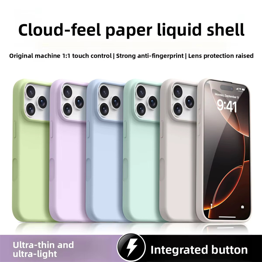 Original Flüssigsilikon Handyhülle mit Stoßstangenschutz für Apple iPhone Air 16E, 16, 15, 14, 13, Pro Max in Grün - Bild 4