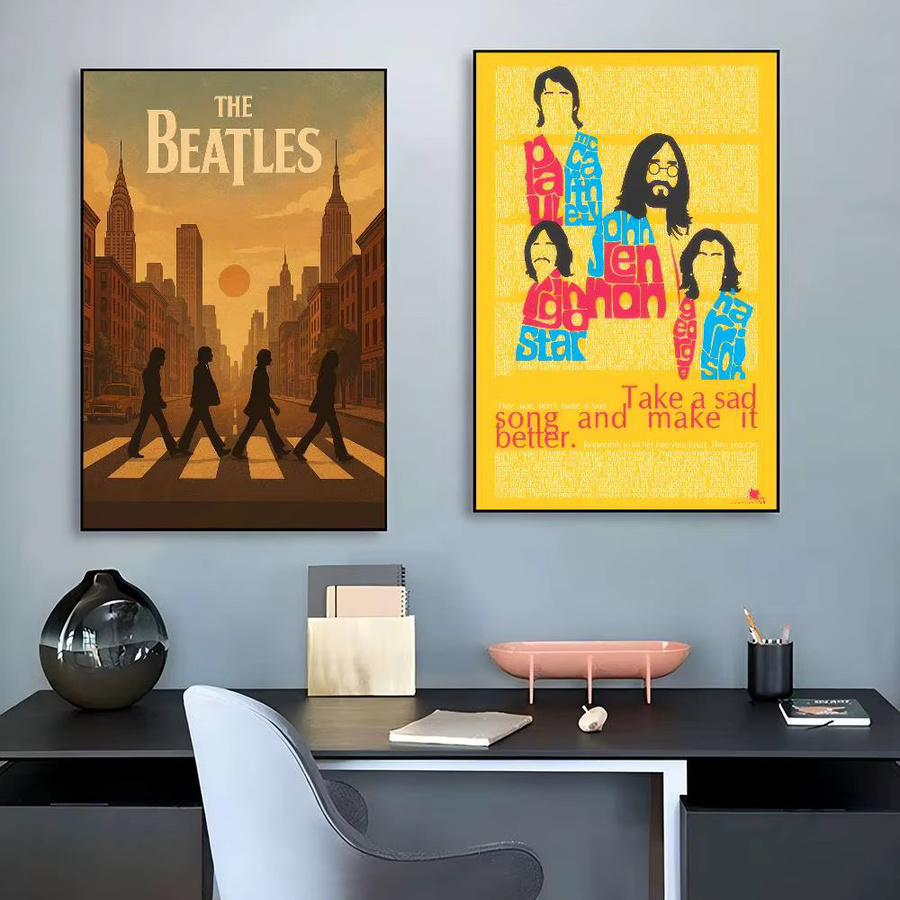 Rastar DIY Klebeposter The B-Beatles Wandaufkleber im Retro-Design, mehrfarbig und rechteckig - Bild 2