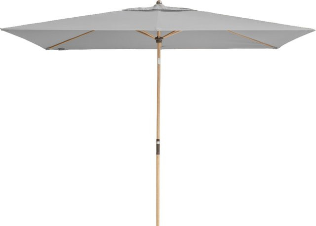 Doppler Sonnenschirm Alu Wood in Hellgrau mit Polyestergewebe und UPF 50+ Schutz, B/T: 200 x 300 cm - Bild 1