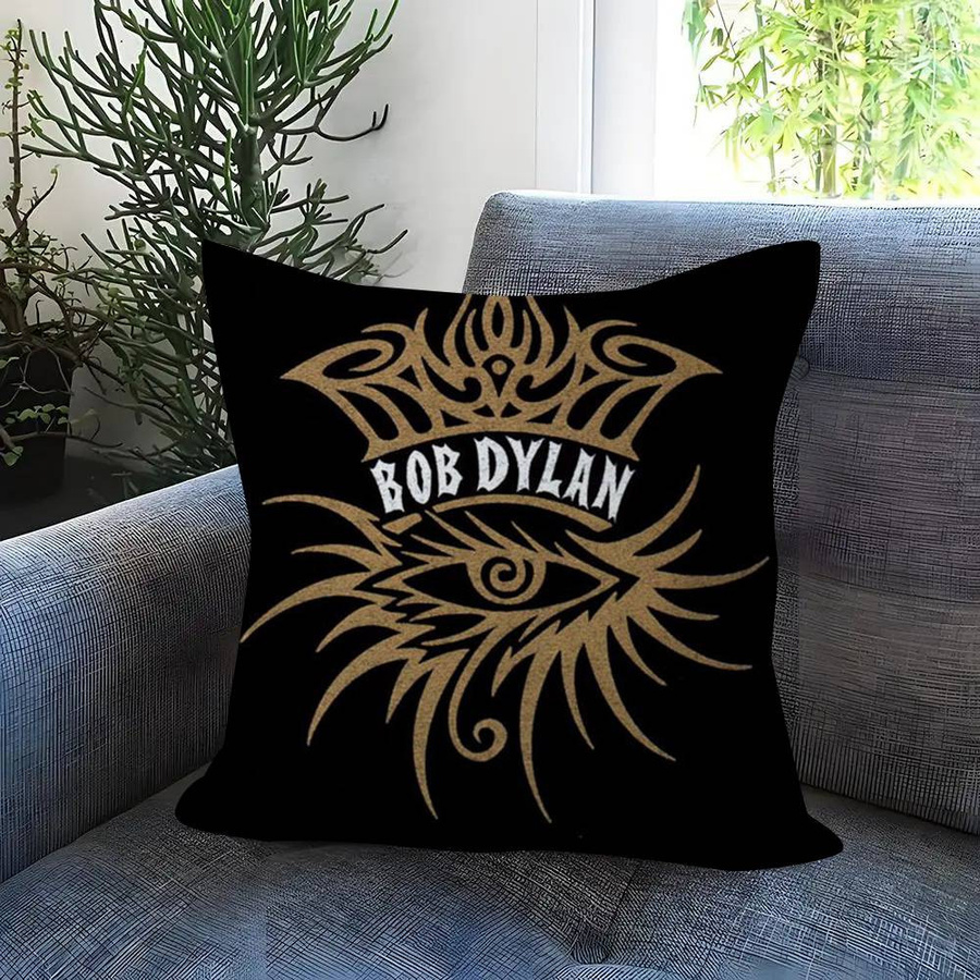 Bob Dylan Logo Kissenbezug aus Peach Skin für Sofa und Dekoration B/B: 18 x 18 cm - Bild 3