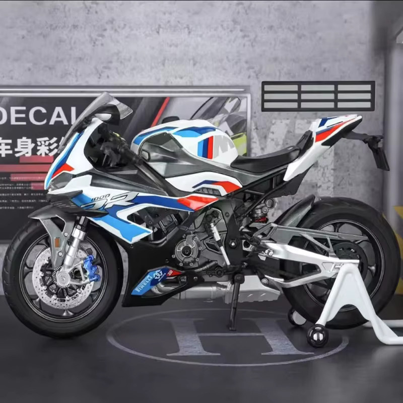 MAKEDA M1000RR S1000RR Racing Motorrad Modell, Metall, 1:9, mit Licht - Bild 2