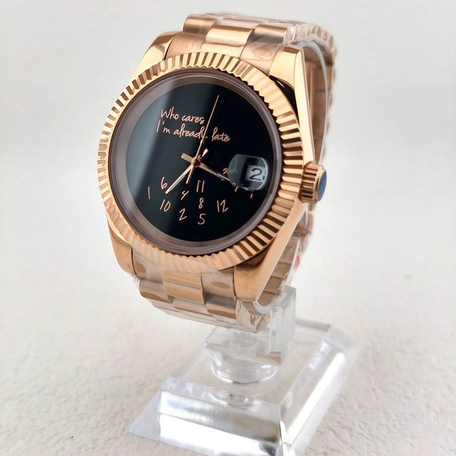 OUMASHI Armbanduhr Automatik, Edelstahl, Roségold, 36 mm, Herren - Bild 1