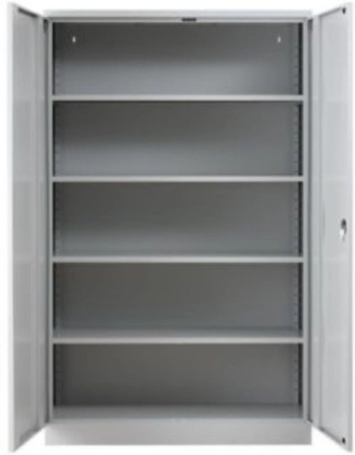 PROREGAL Stahlschrank Bee mit 5 Fachböden in Grau, pulverbeschichtet, H x B x T: 195 x 120 x 42 cm - Bild 1
