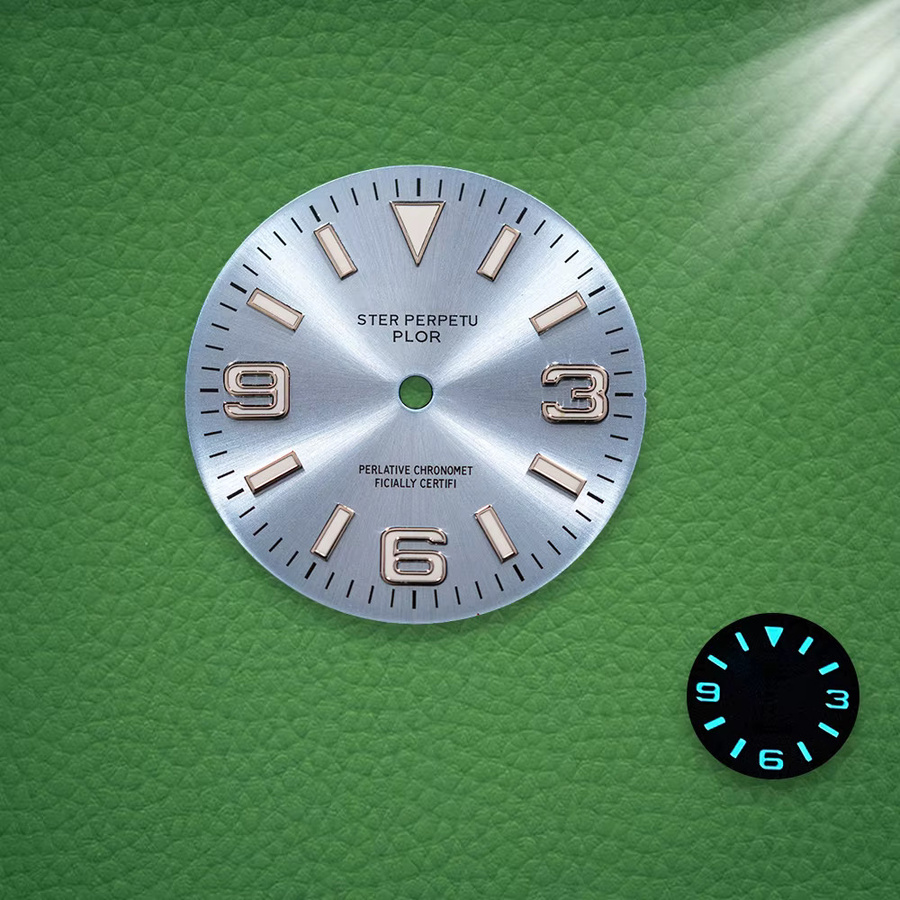 JILIAN Uhrenmodifikationszubehör Zifferblatt, Eisblau, 28,5 mm, Unisex - Bild 1