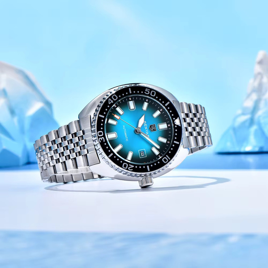 BENYAR Armbanduhr Automatik, Edelstahl, Blau, Herren - Bild 4