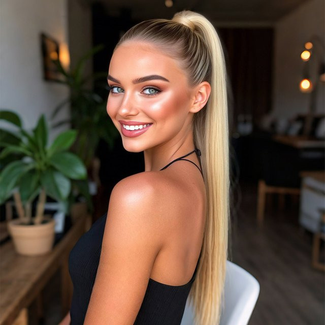 YAKIBEAUTY Haarteil Pferdeschwanz-Verlängerung, synthetisch, Damen - Bild 1