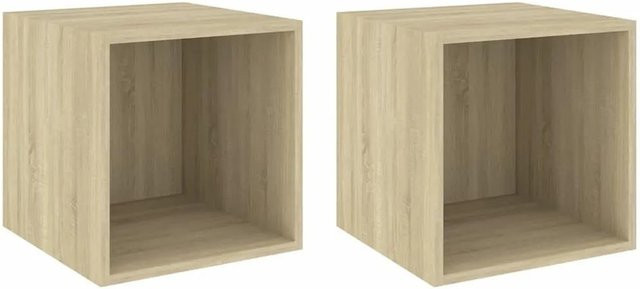 vidaXL Wandschränke 2er-Set Sonoma-Eiche, B/T/H: 37 x 37 x 37 cm - Bild 1