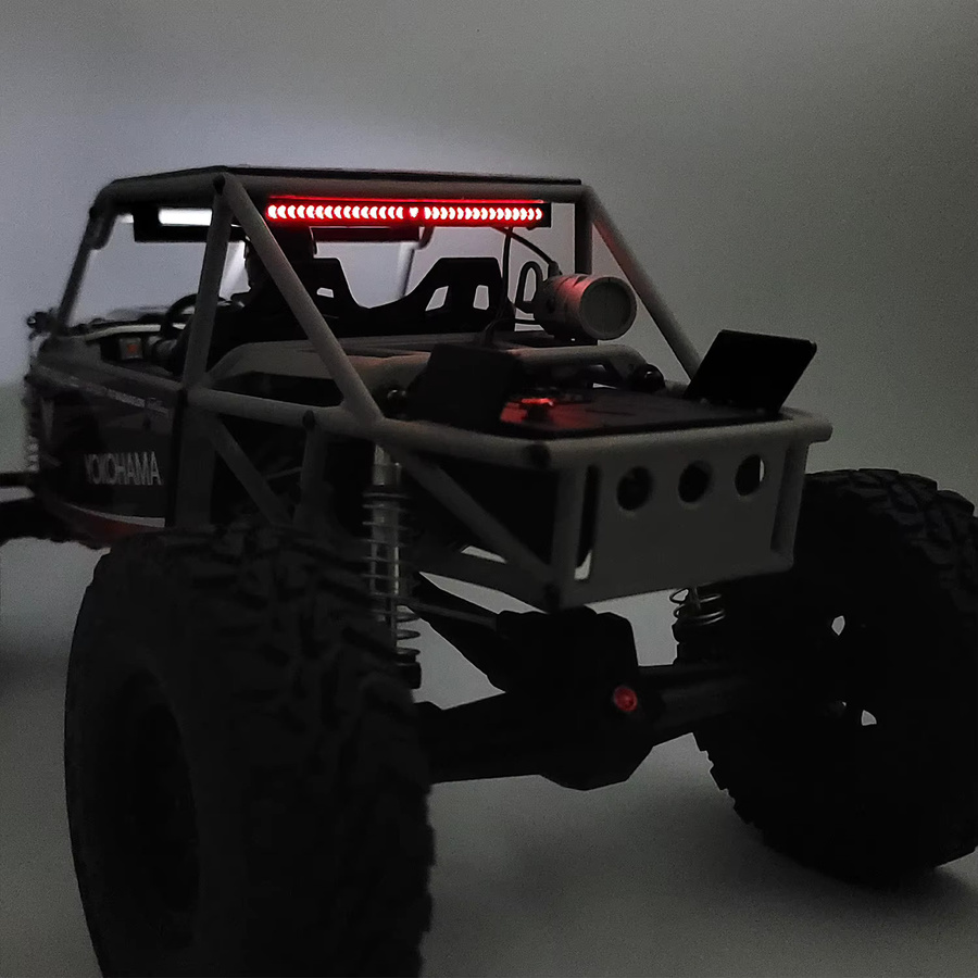 FACSNY H10 LED Lichter für 1/10 RC Crawler Auto, Kunststoff, Schwarz - Bild 2