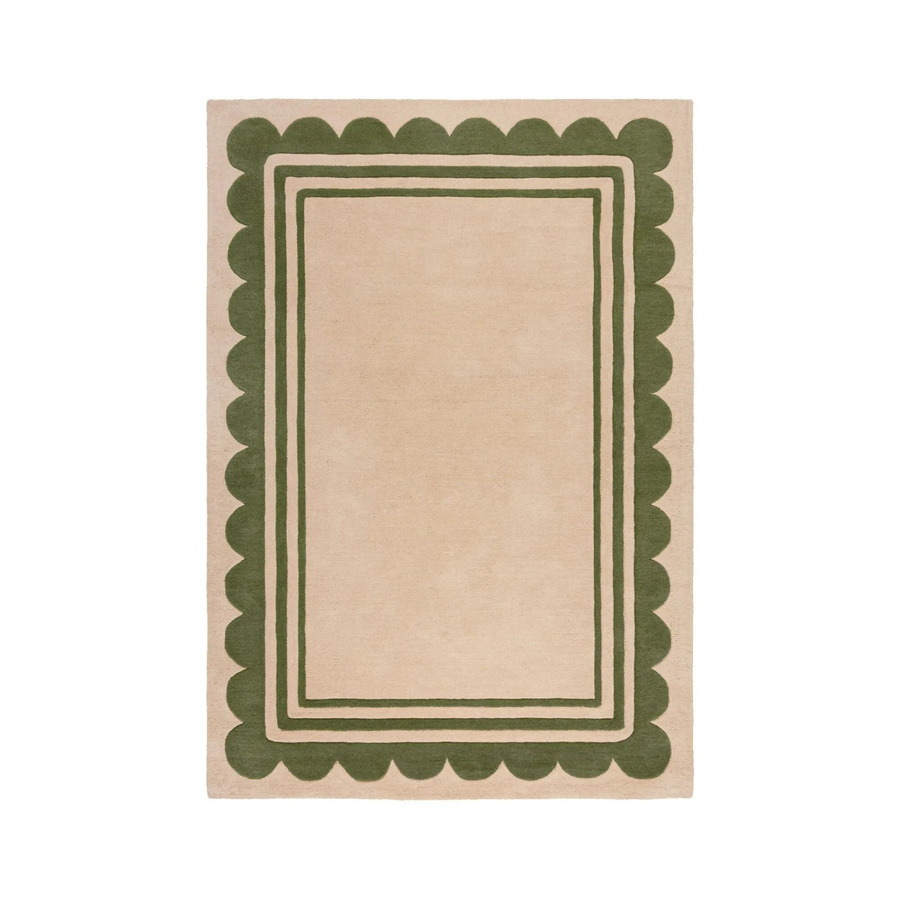 Flair Rugs Wollteppich Lois handgetuftcht aus Bio-Wolle in Beige-Grün B: 160 cm, T: 230 cm - Bild 2