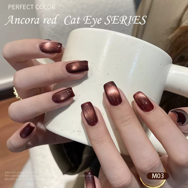 Perfect Color Ancora Red Cat Eye Gel-Nagellack, Schimmernd, 5 g - Bild 2