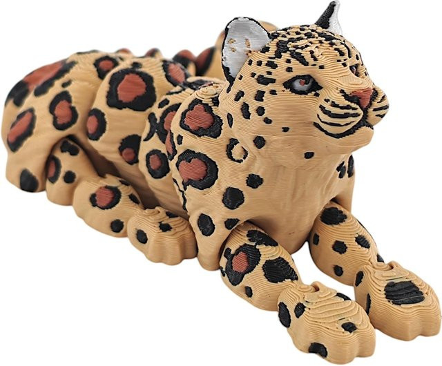 Yiran toy 1 Schneeleopard Wildtiere Figur gelb 21cm - Bild 1