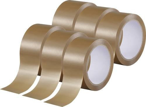 TOOLCRAFT Packband Braun, 6er-Set, Breite: 50 mm, Länge: 66 m - Bild 1