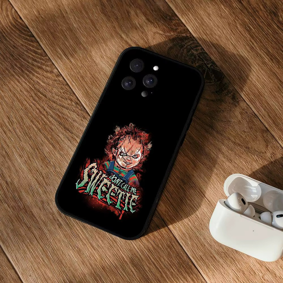 C-Chucky Good Guys Handyhülle aus mattem Silikon für Apple iPhone Modelle in Schwarz - Bild 3