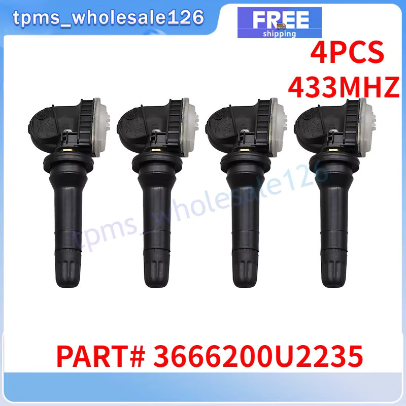 GANGLE Reifendruckkontrollsystem TPMS 433 MHz für JAC Refine S7 M5 S3, 4 Stück, Schwarz - Bild 2