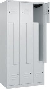 C+P Z-Spind Classic PLUS Spind mit 6 Fächern, Grau, H x B x T: 185 x 90 x 50 cm - Bild 1