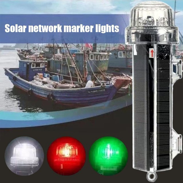 Solar-Stroboskop-Warnleuchte mit LED für Boot und Yacht, wasserdicht und korrosionsbeständig, 1800 mAh - Bild 1