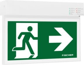 Fischer & Honsel LED-Rettungszeichenleuchte EB 3/8h 18m IP40 SKR-U383At2 in Weiß - Bild 1