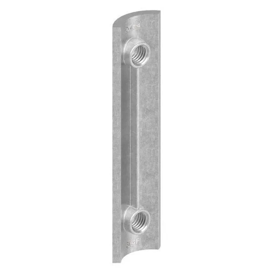 FeNau Verstärkungsplatte aus Edelstahl V2A in Silber für die Wandbefestigung, B/H/T: 16,5 x 6,0 x 0,5 cm, Gewindeabstand 85 mm - Bild 2