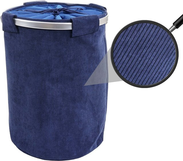 Wäschesammler MCW C34 Wäschekorb mit Netz in Blau, Volumen: 65 l, Breite: 55 cm, Tiefe: 39 cm - Bild 1