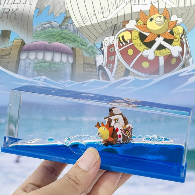 Bandai One Piece Thousand Sunny Schwimmende Schiff-Flüssigkeitsflasche Figur - Bild 1