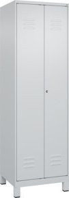 C+P Spind Classic PLUS Schwarz-Weiß mit 2 Abteilen und Zylinderschloss, H x B x T: 195 x 60 x 50 cm - Bild 1