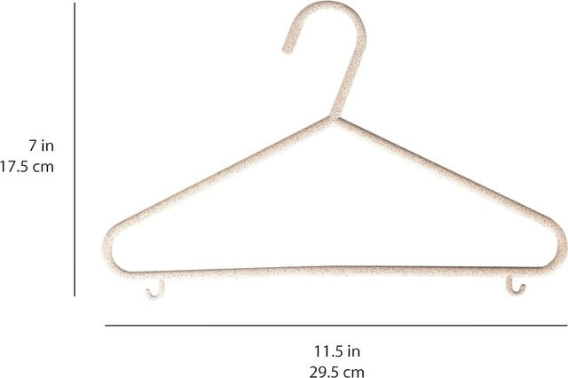 3 Sprouts Kleiderbügel für Kinder aus beschichtetem Stahl, 15er-Pack, Beige und Pink, platzsparend - Bild 1