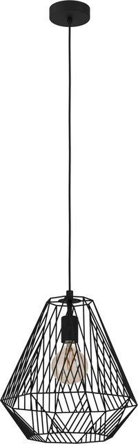 Eglo Pendelleuchte Stype 1-flammig Schwarz aus Stahl mit E27 Fassung, Durchmesser: 32 cm - Bild 1