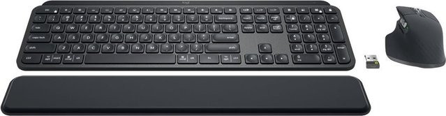 Logitech MX Keys Combo for Business Tastatur-und-Maus-Set kabellos Bluetooth AZERTY Französisch Anthrazit - Bild 1