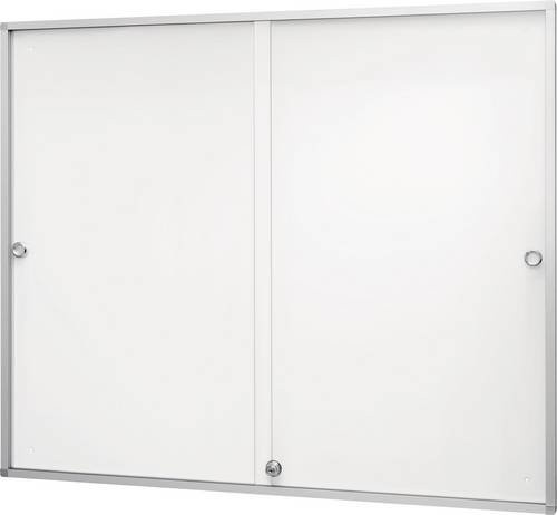 Magnetoplan Schaukasten de luxe mit Schiebetüren für den Innenbereich, Silber, B/H/T: 898 x 638 x 30 mm, 4 x DIN A4 - Bild 1