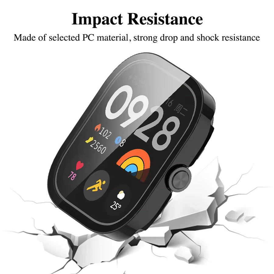Mptionx Hülle für Xiaomi Redmi Watch 4, Schwarz, PC-Abdeckung - Bild 4