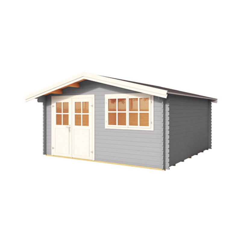 Mr. GARDENER Gartenhaus Isar aus Holz in Grau, B/H/T: 424,4 x 245 x 443 cm - Bild 2