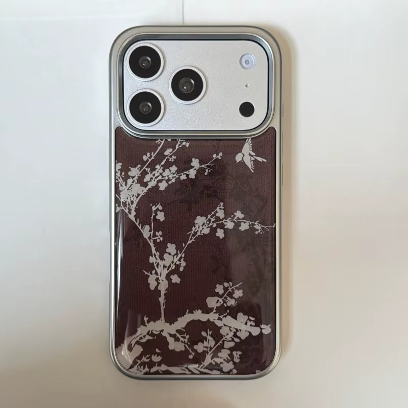 Luxuriöse transparente Handyhülle mit weißem Blumen- und Vogelmuster aus Epoxy für Apple iPhone 11 bis iPhone 17 Pro Max Plus - Bild 4