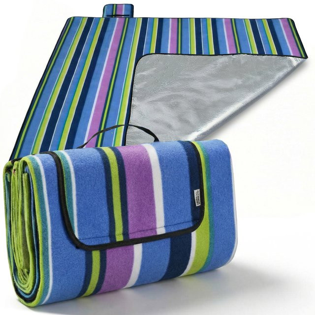 Picknickdecke mit Streifenmuster, Breite: 200 cm, Tiefe: 200 cm - Bild 1
