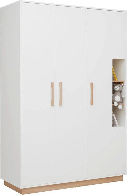 Roba Kleiderschrank Luna in Weiß/Eiche mit Soft-Close-Türen, B/T/H: 131 x 55 x 194 cm - Bild 1