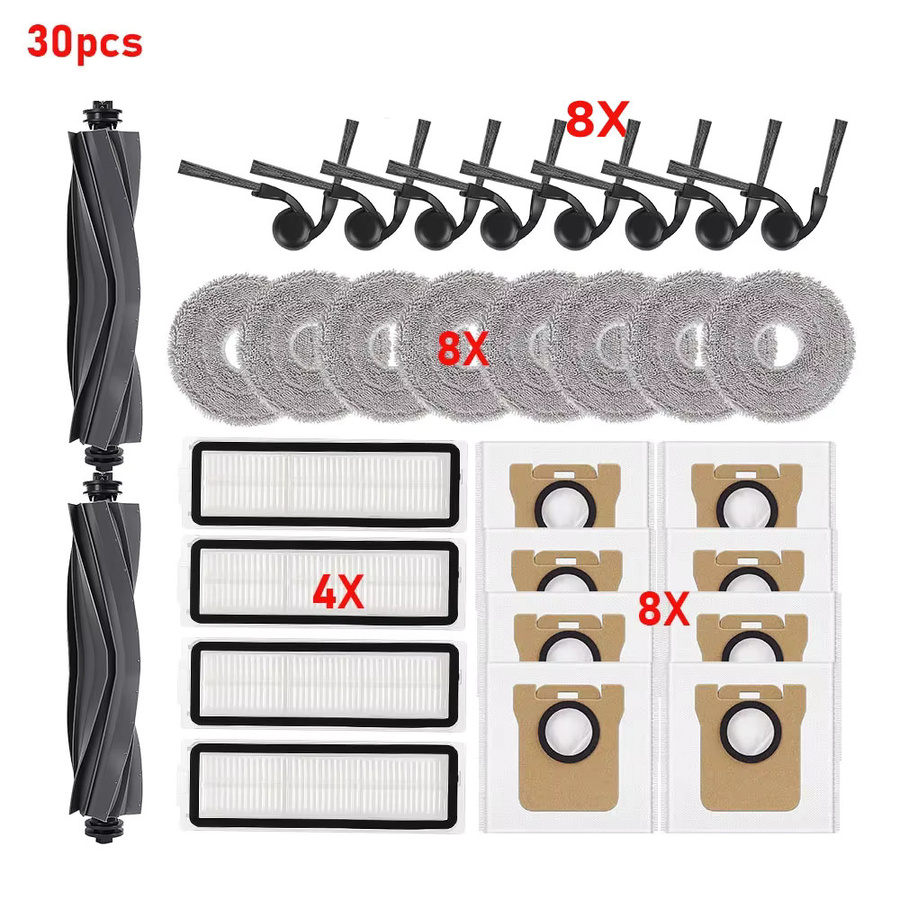 Xiaomi 5 Pro OV21GL Roboterstaubsauger Zubehör-Set mit Hauptbürste, Seitenbürsten, HEPA-Filtern, Wischtüchern und Staubbeuteln - Bild 2