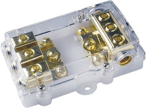 Sinuslive M-ANL-3/3 Car-HiFi Mini-ANL Sicherungshalter in Gold und Transparent für 80A - Bild 1