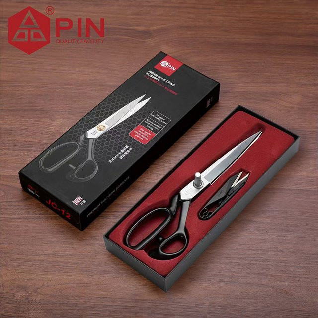 PIN Professionelle Schneiderschere aus Edelstahl in Schwarz, 12 Zoll (Breite: 30,48 cm) - Bild 1