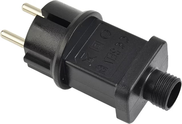 Netzteil für LED Lichterketten, IP44 LED Treiber Adapter in Schwarz, 31V und max. 3,6W mit europäischem Stecker - Bild 1