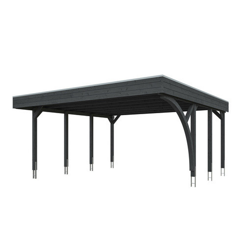 SKANHOLZ Carport Friesland mit Einfahrtsbogen aus Fichte in Schiefergrau B: 546 cm, T: 555 cm - Bild 3