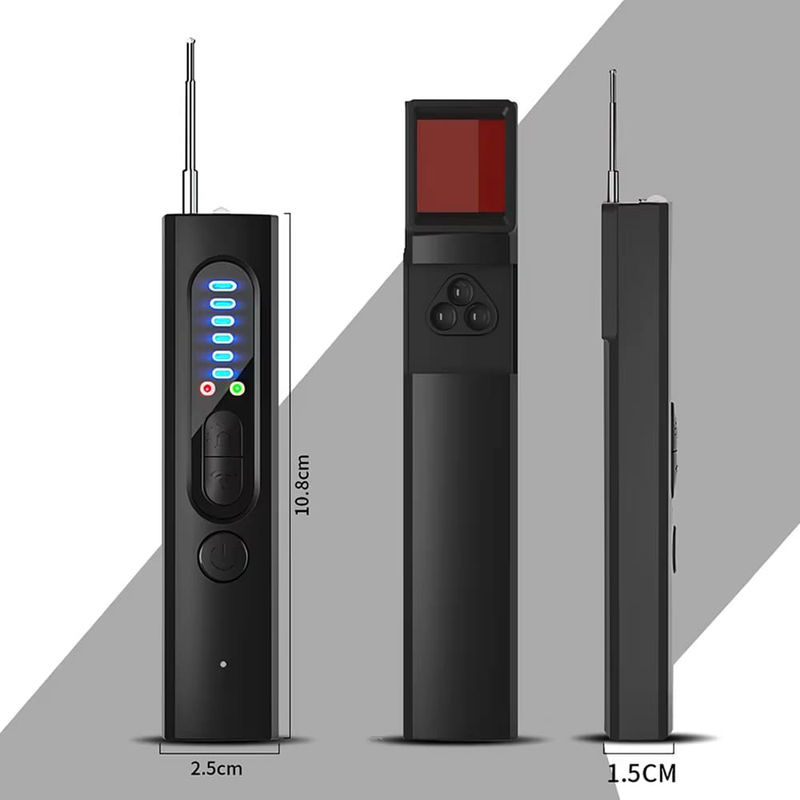 LS VISION Drahtloser HF-Signaldetektor und Anti-Spionage-Detektor zur Erkennung versteckter Kameras sowie magnetischer GPS-Ortungs-Tracker in Schwarz - Bild 12