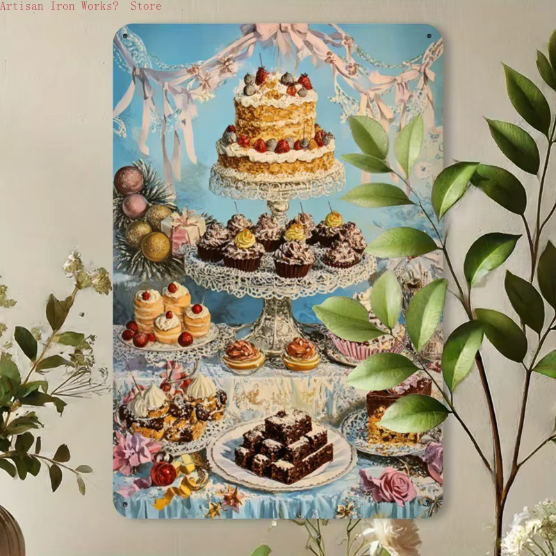 6er Set Metallschilder Potdemiel im Vintage-Stil, bunte Blechposter-Kollektion für Wanddekoration im Landhausstil - Bild 3