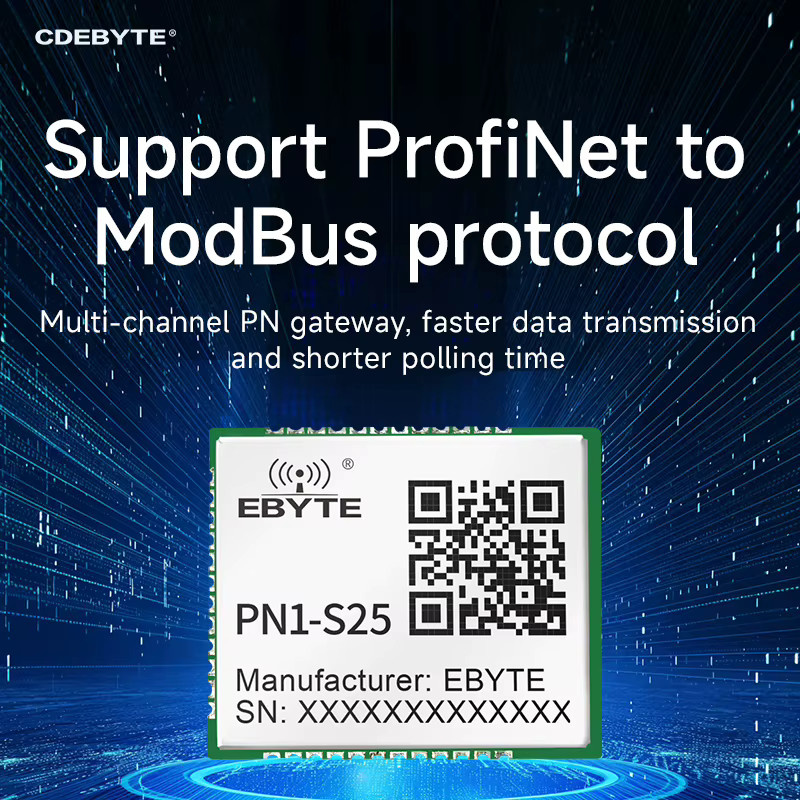 CDEBYTE PN1-S25 Profinet zu Modbus Gateway mit 2 seriellen RS485/RS422 Ports als SMD-Modul - Bild 2